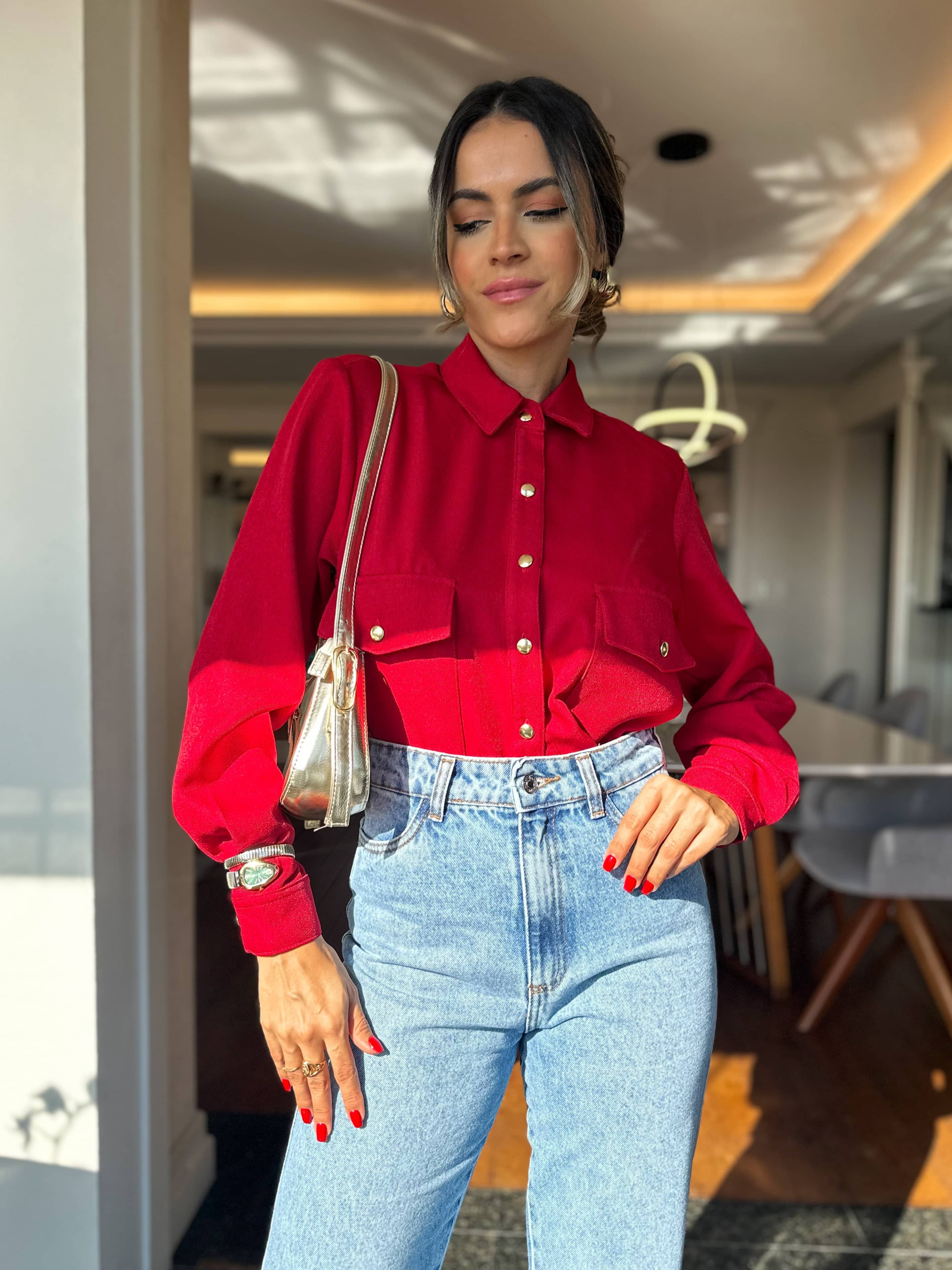 Calça Wide Leg Katia Jeans Média