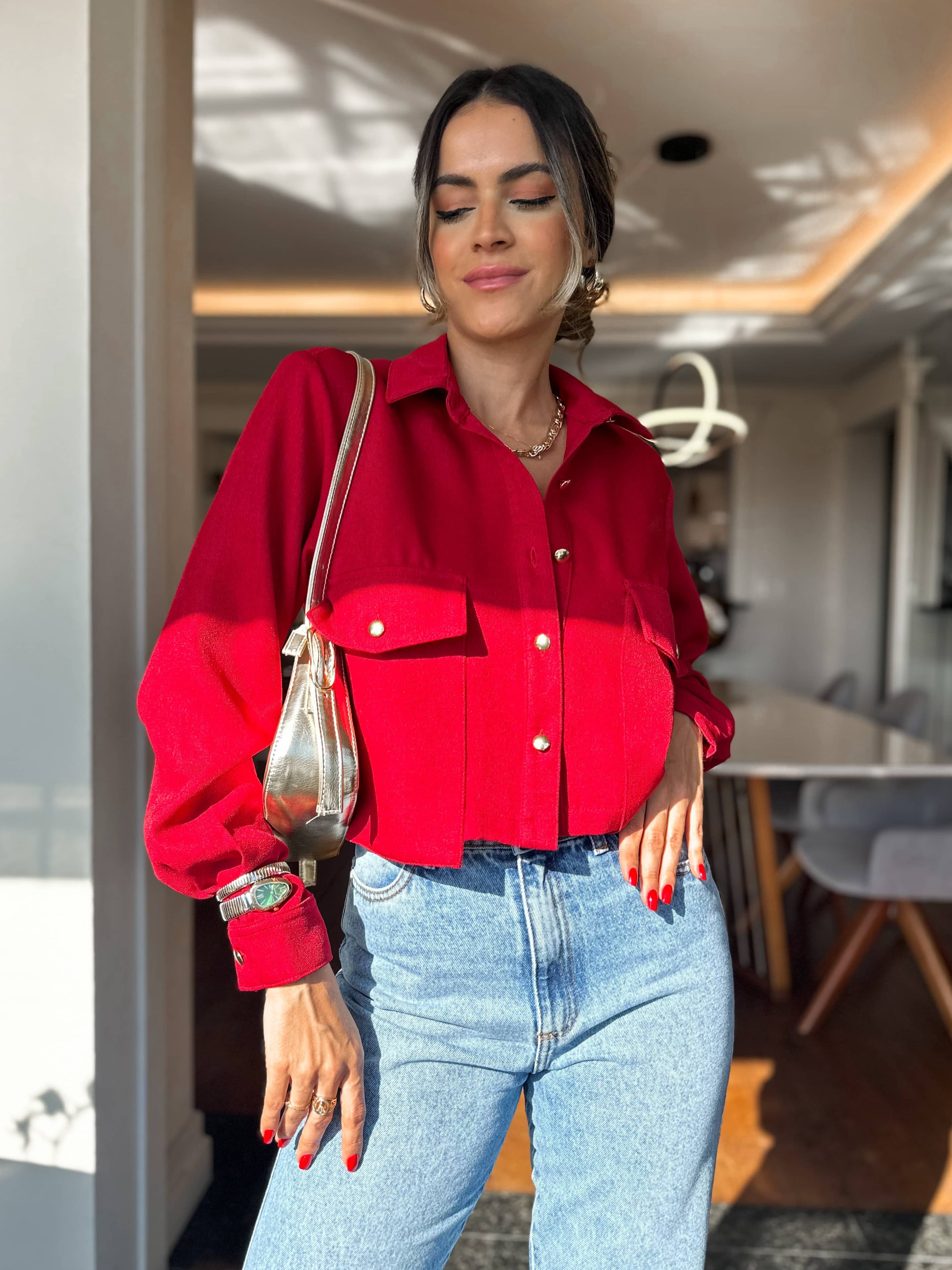 Calça Wide Leg Katia Jeans Média