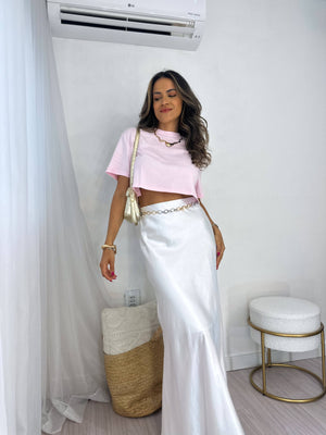 Saia Acetinada Off Mavy