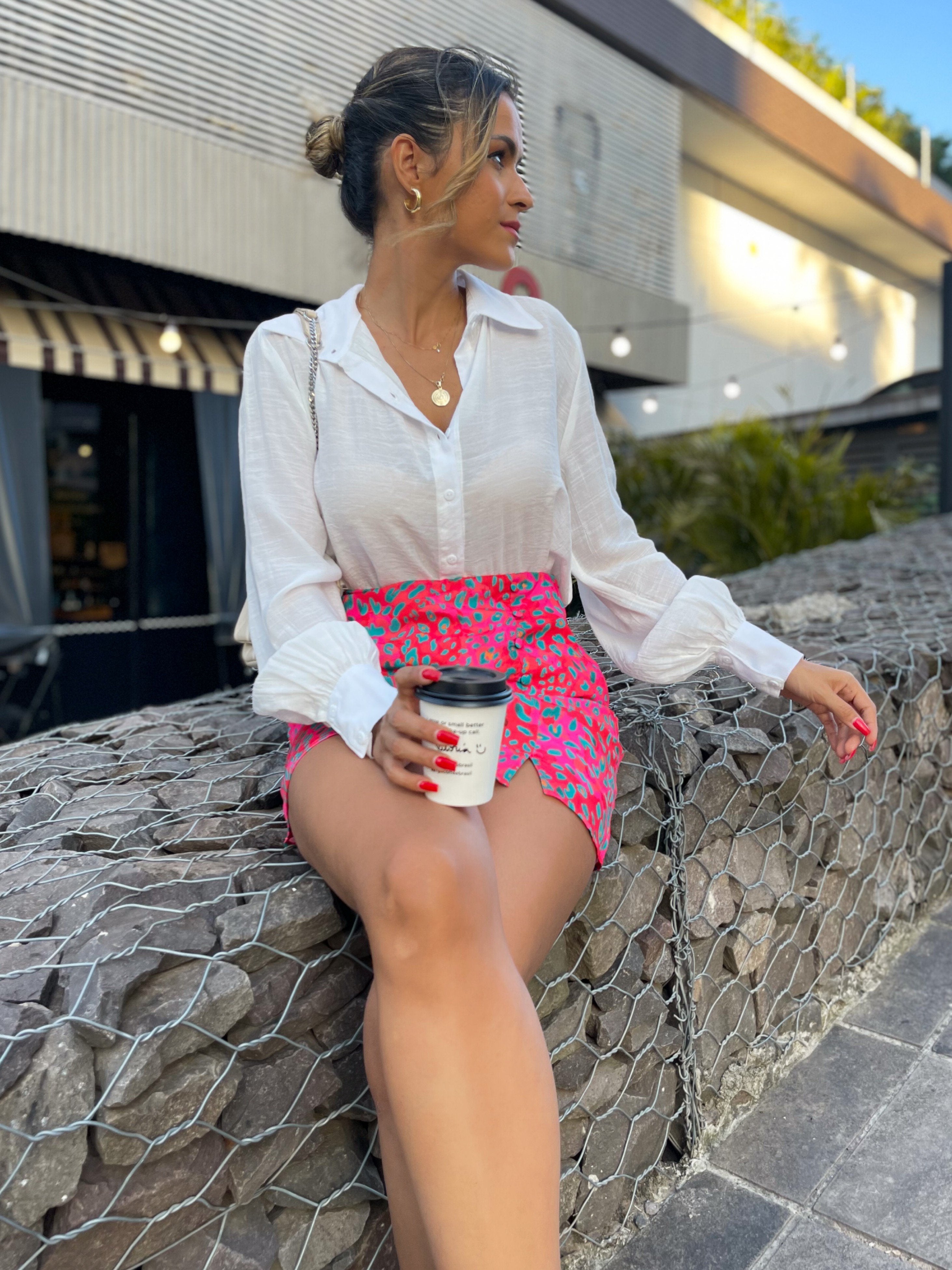 Shorts Saia Moana Rosa