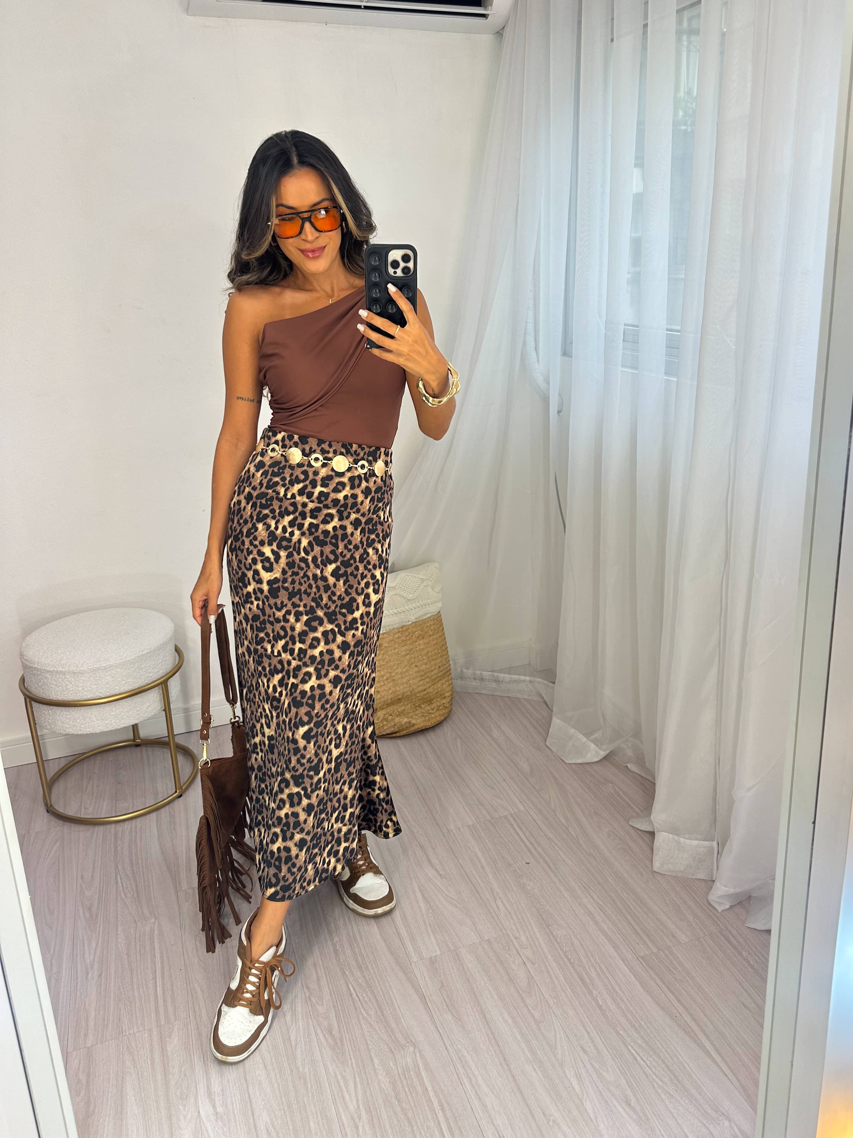 Saia Midi Wanya Onça