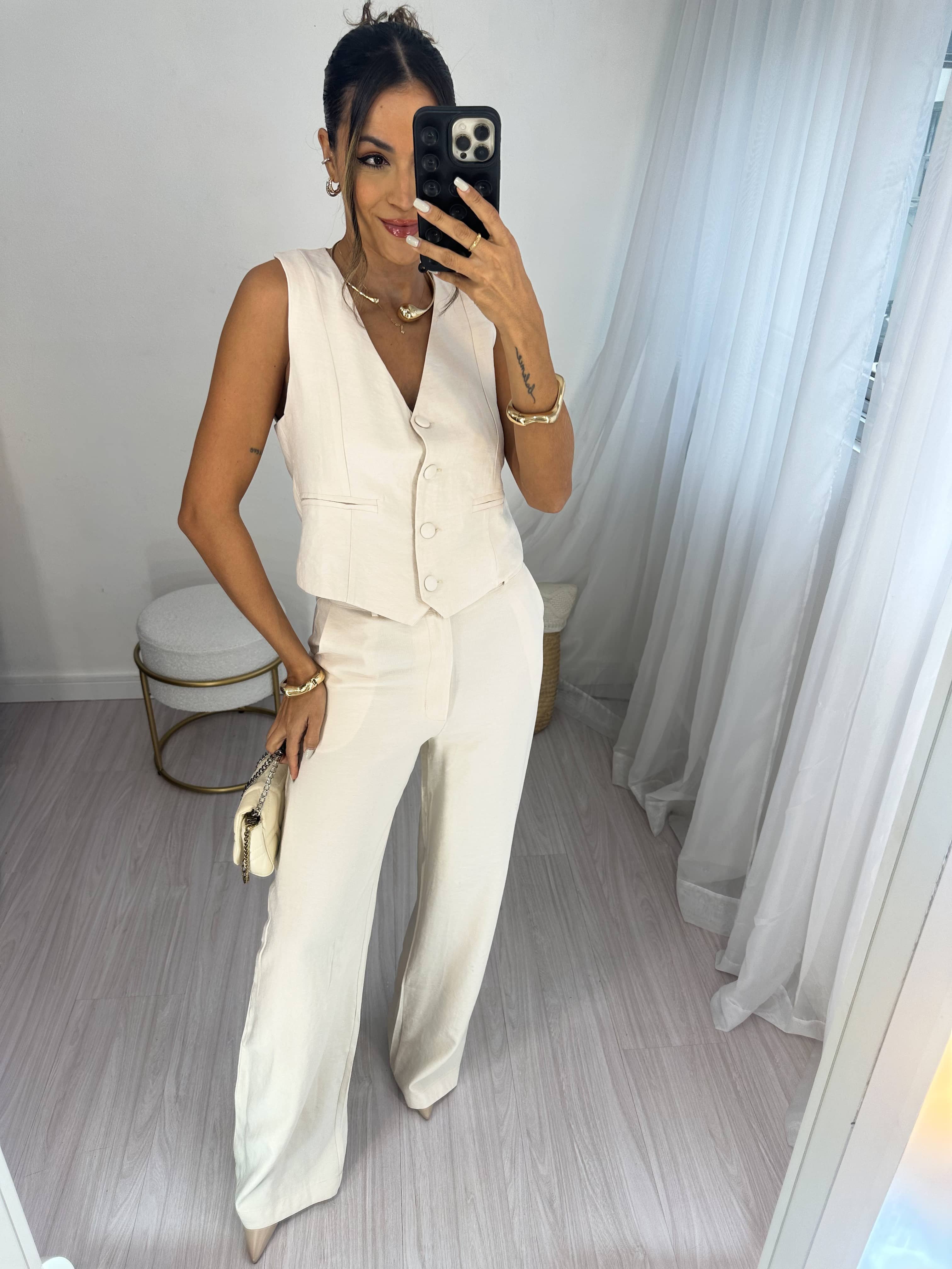 Conjunto Alfaiataria Areia Olga