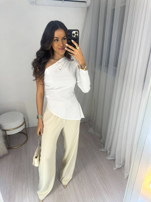 Blusa Um Ombro Só Off Raquel