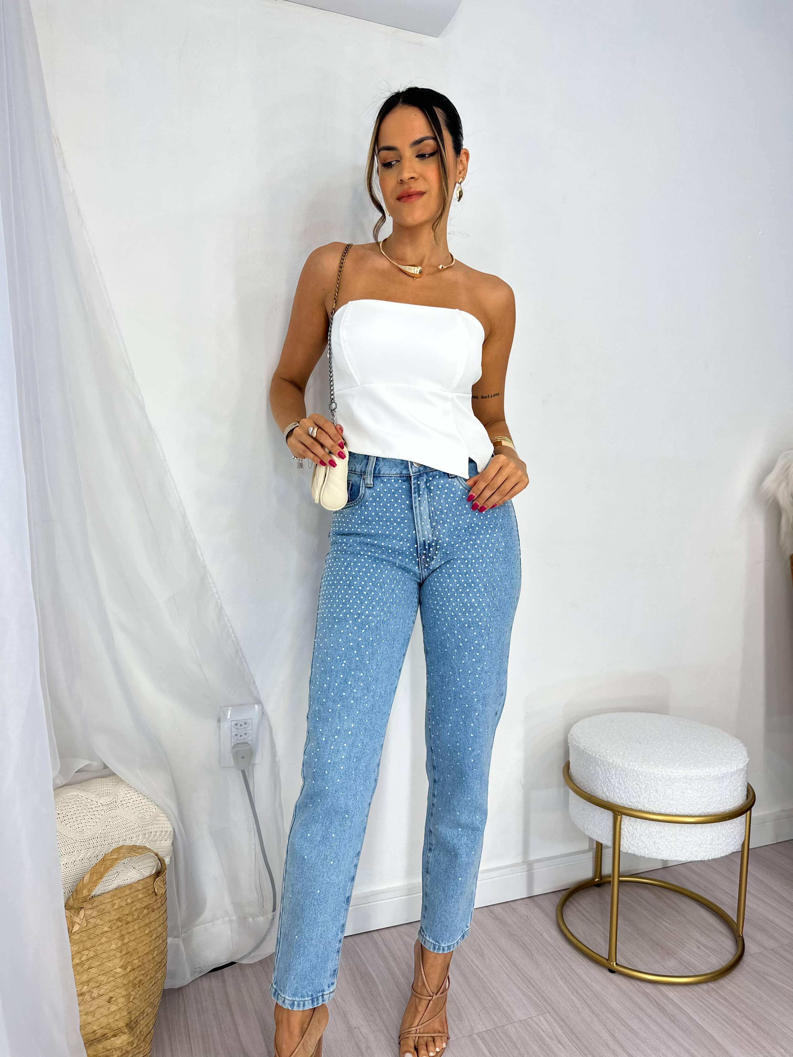 Calça Jeans Mom Rosy