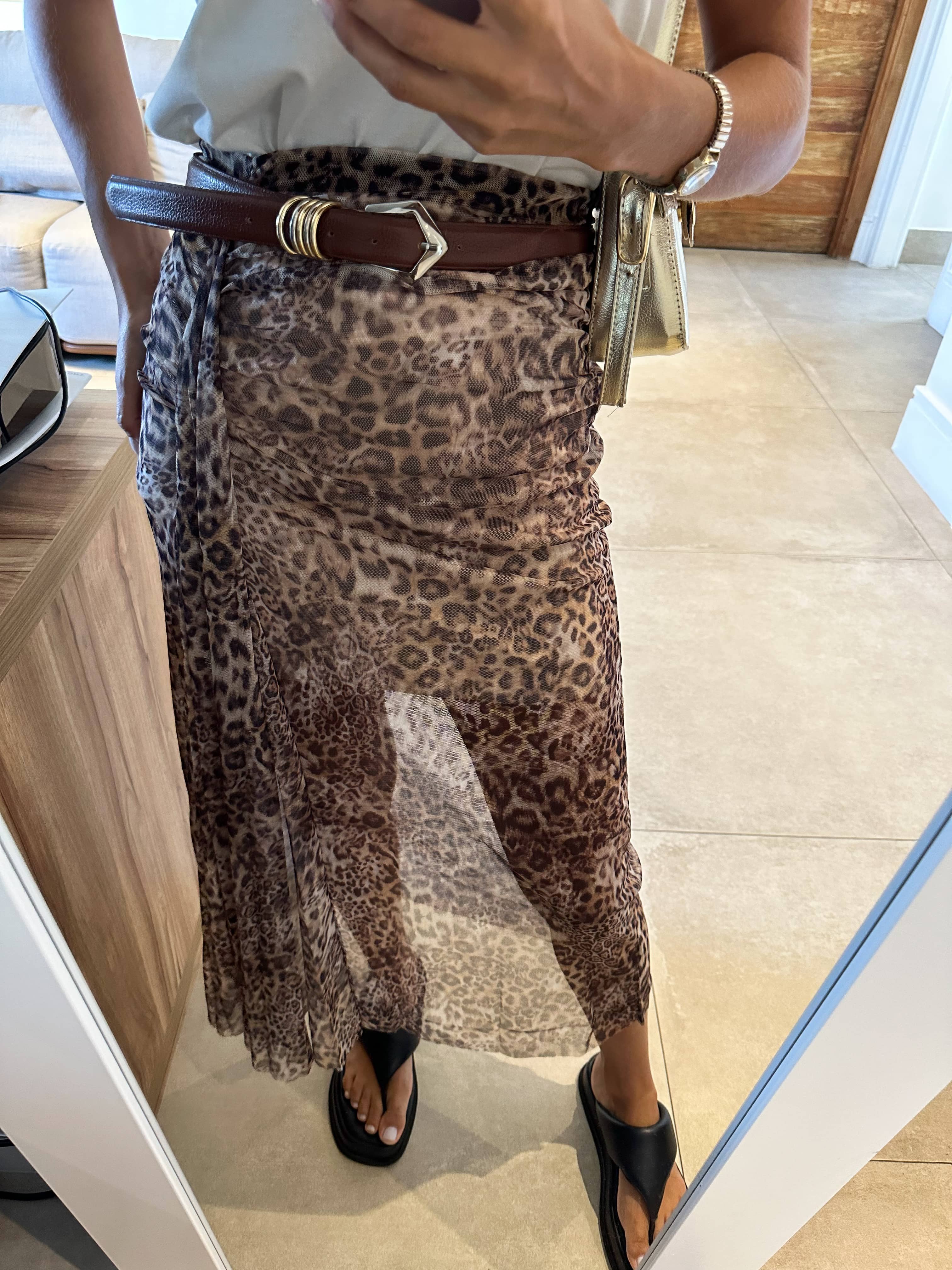 Saia Midi Onça Ludi