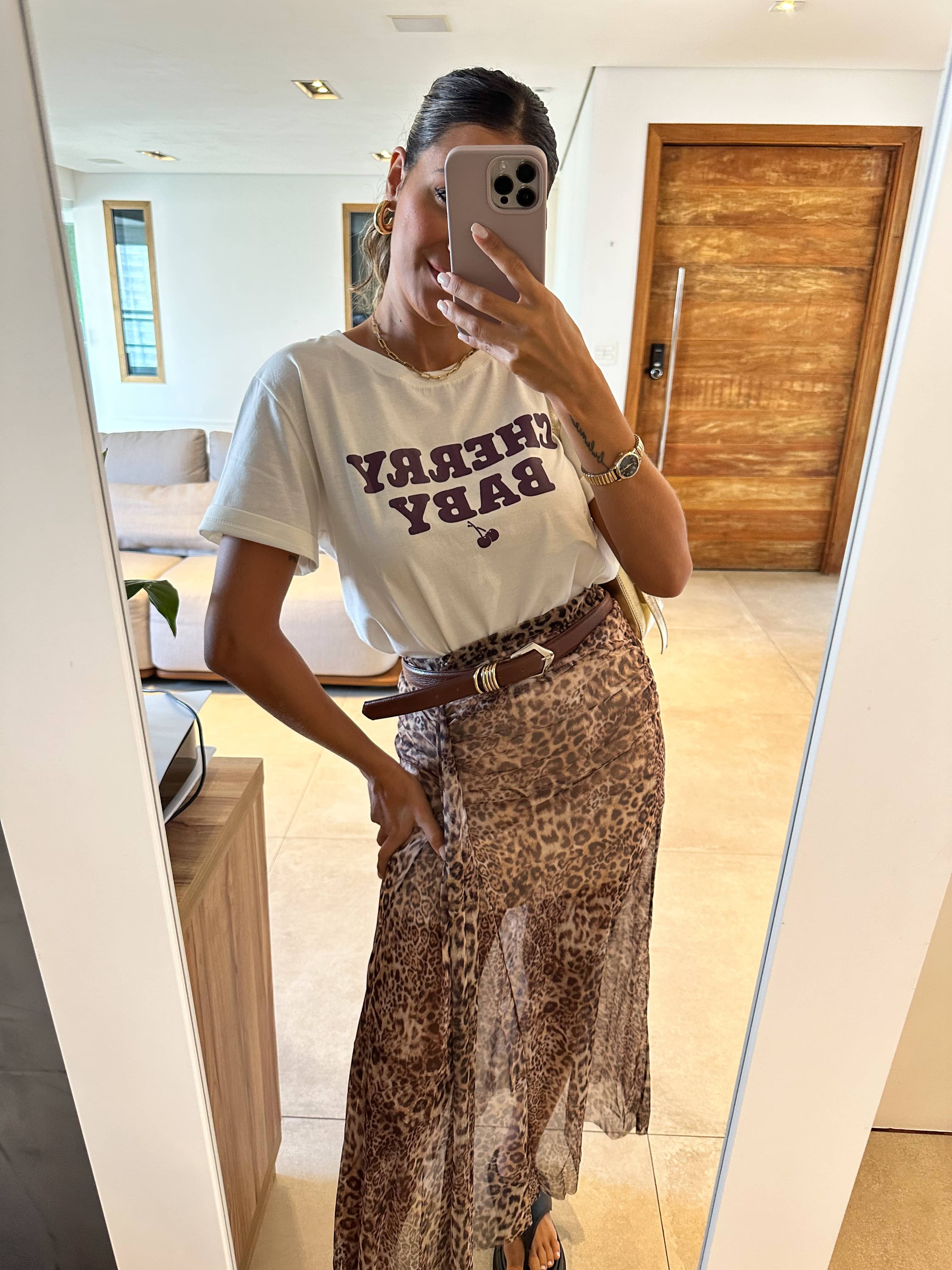 Saia Midi Onça Ludi