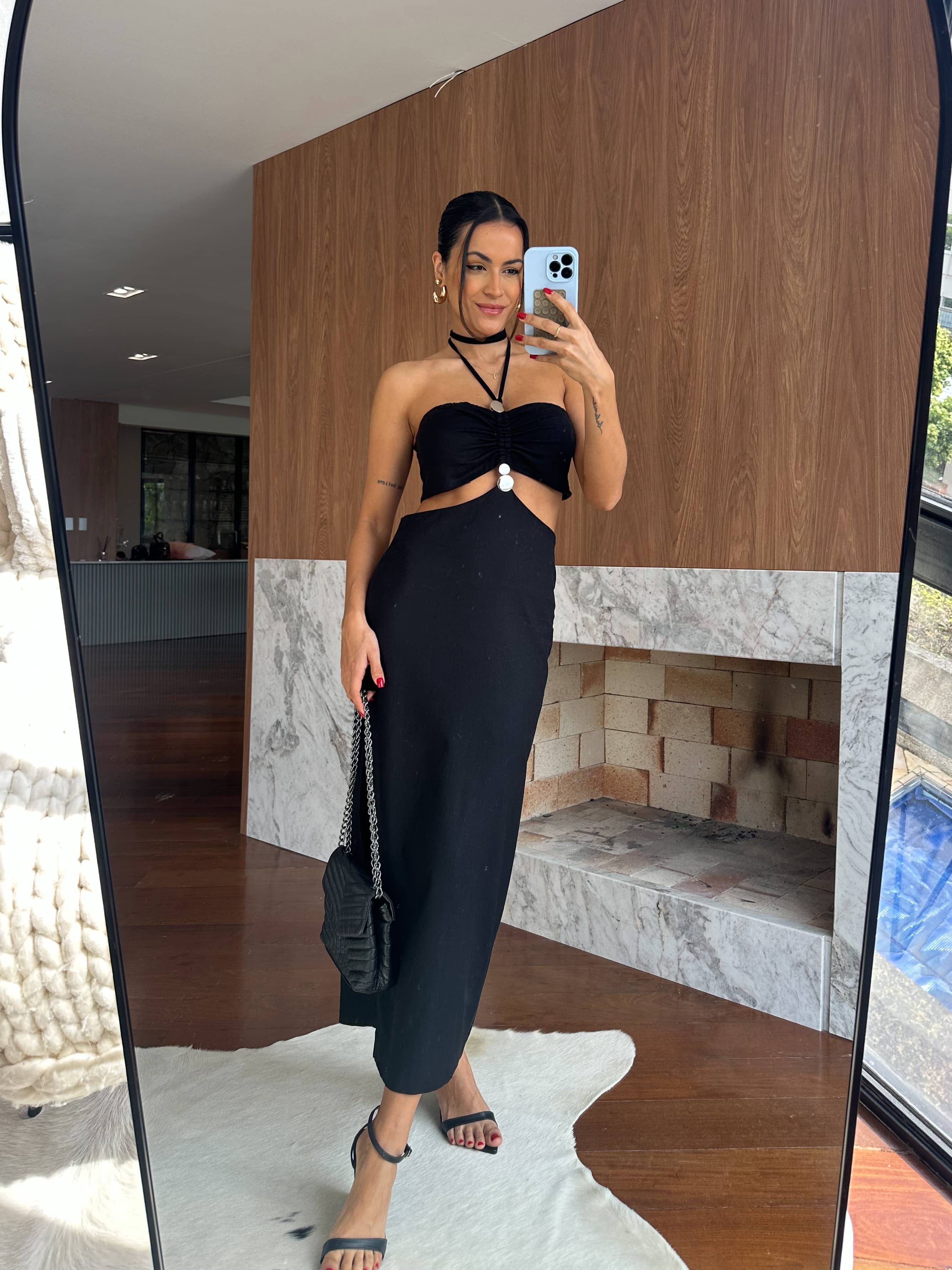 Vestido Midi Preto Sancho