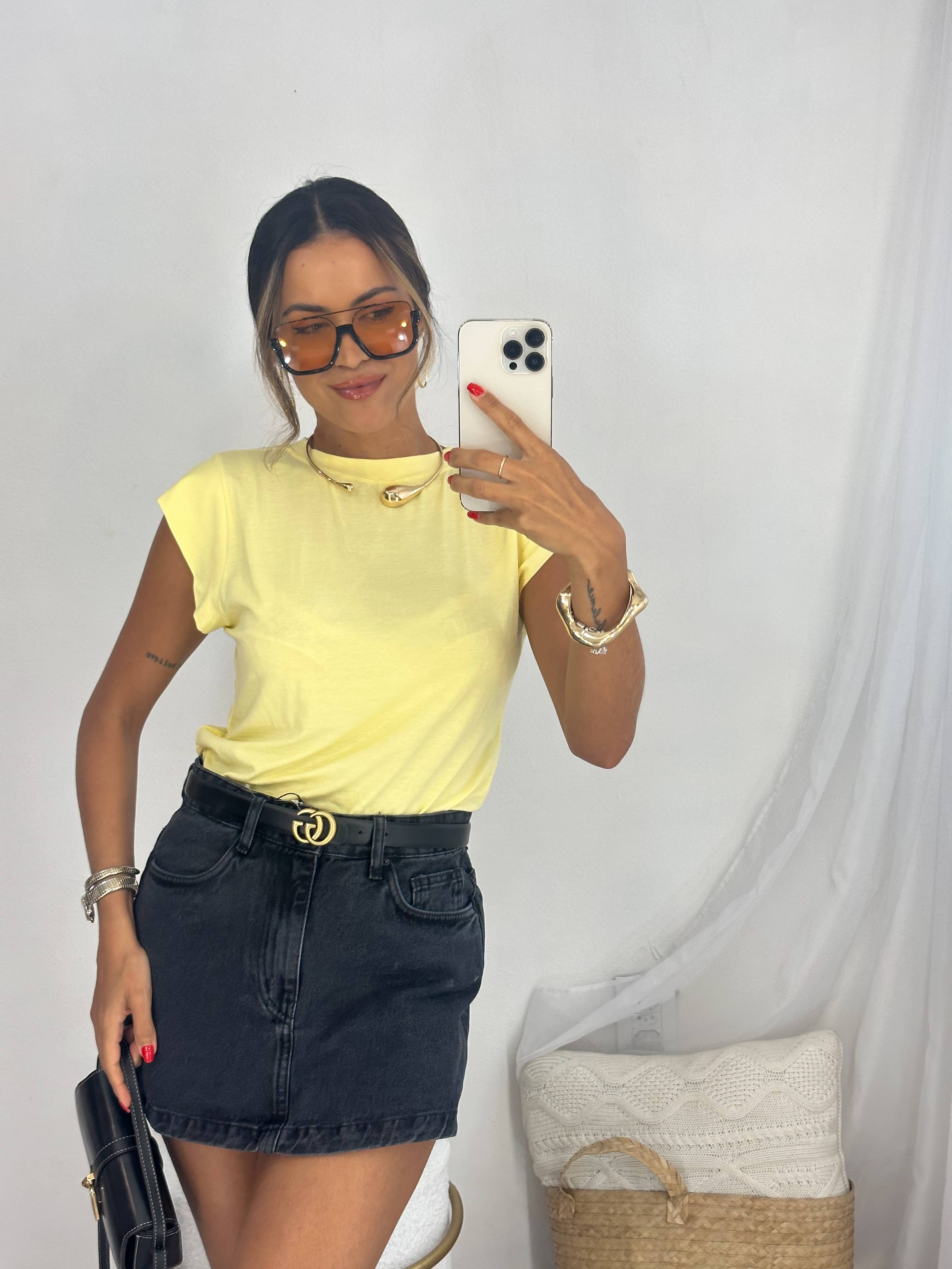 Blusa Muscle Butter Yellow Sandri