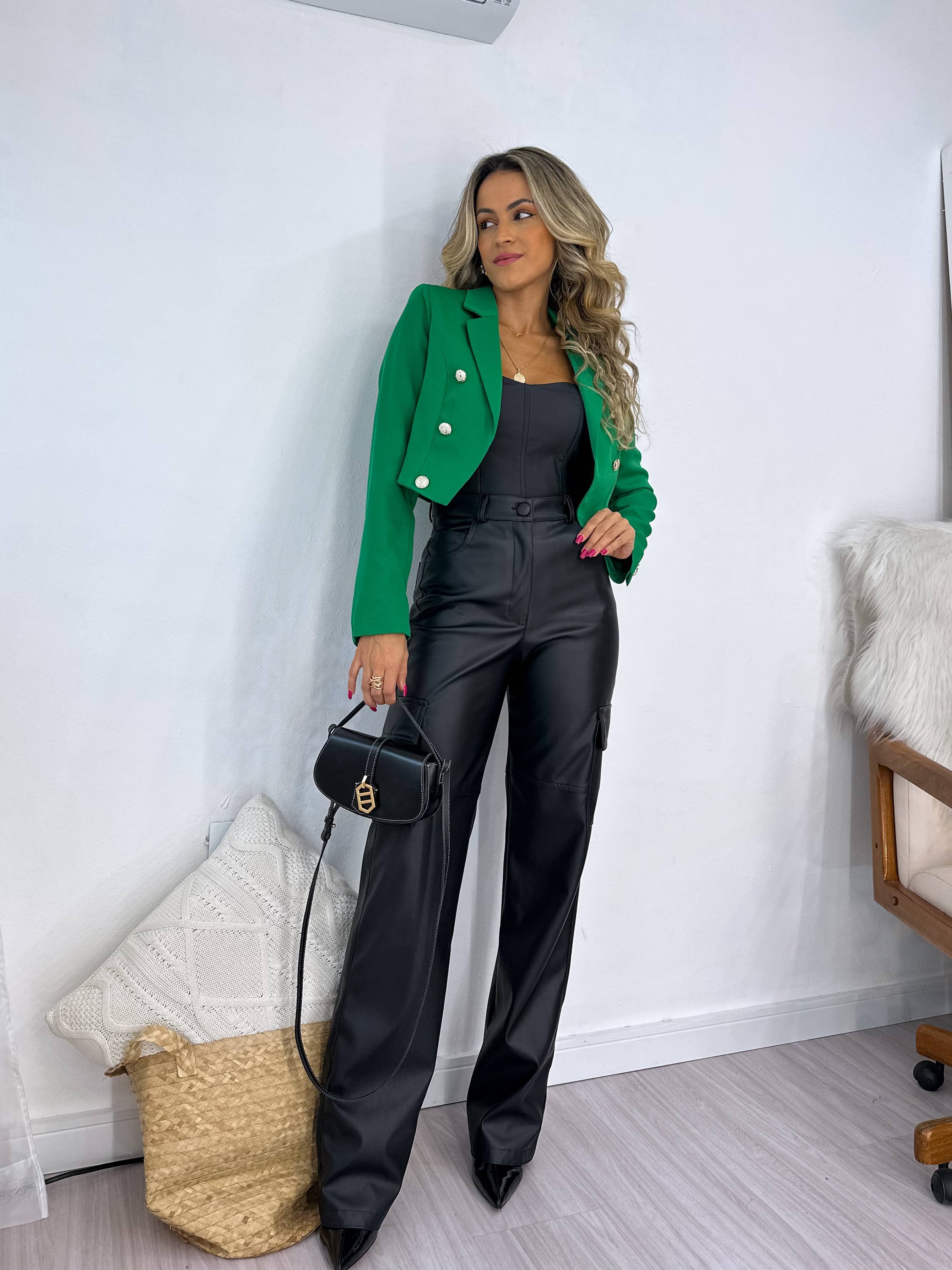 Blazer Curto Izzy Verde