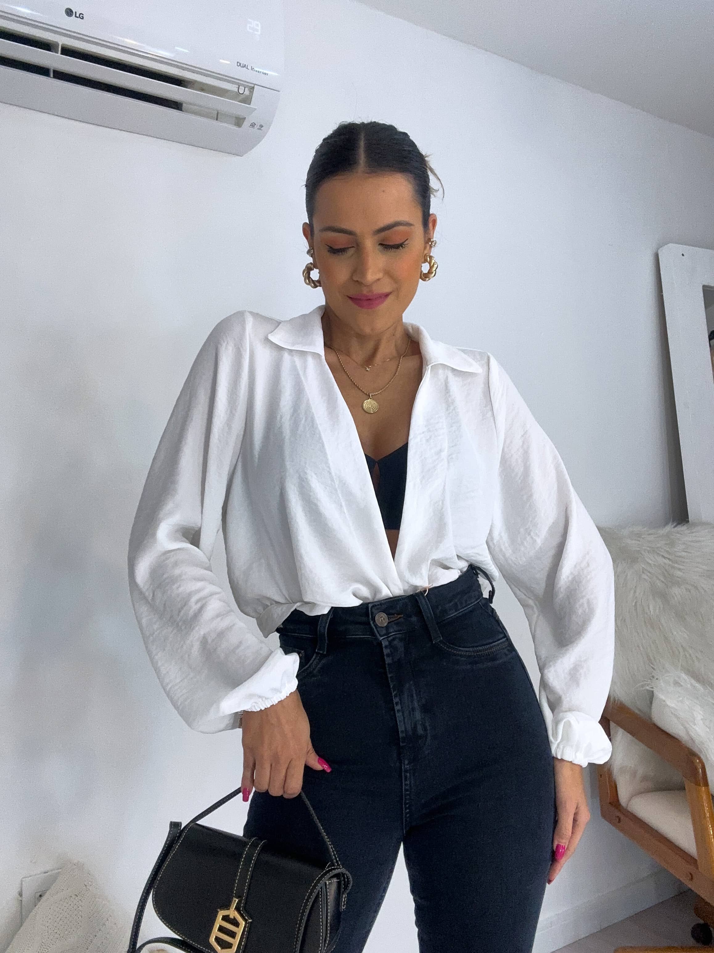 Calça Skinny Hot Helo Preto Vintage