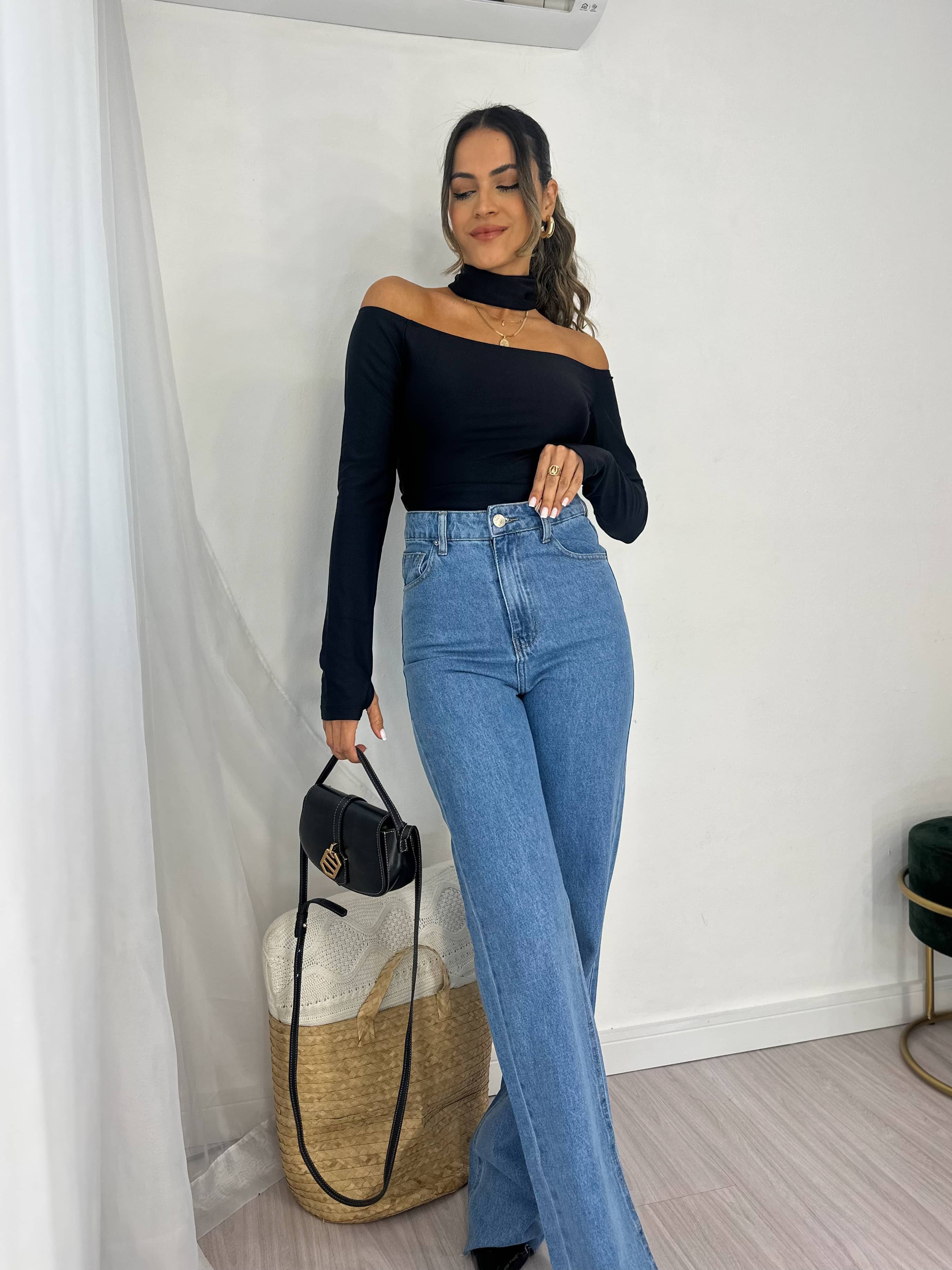 Calça Wide Leg Sofi Média