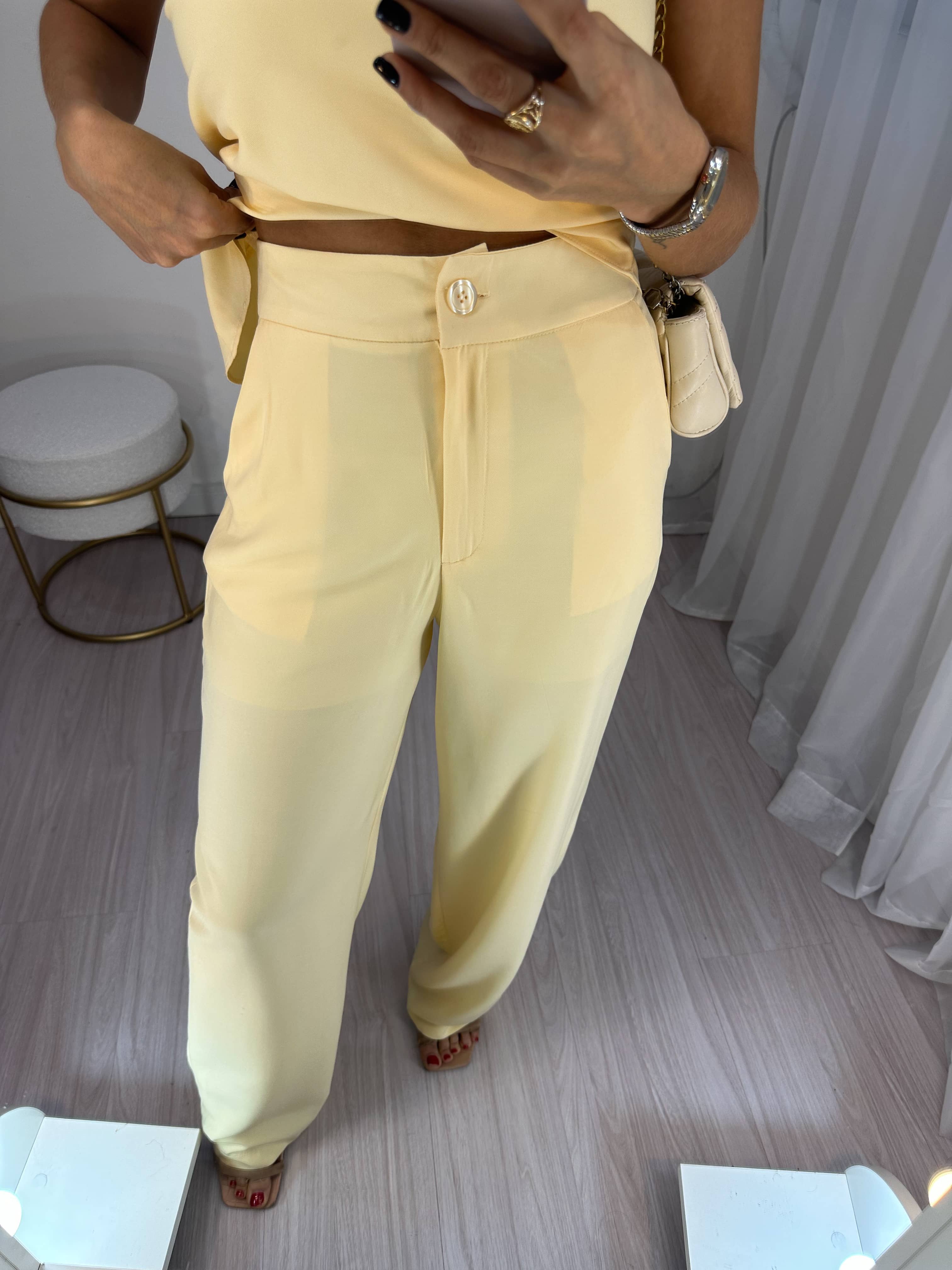 Conjunto Alfaiataria Amarelo Manteiga South