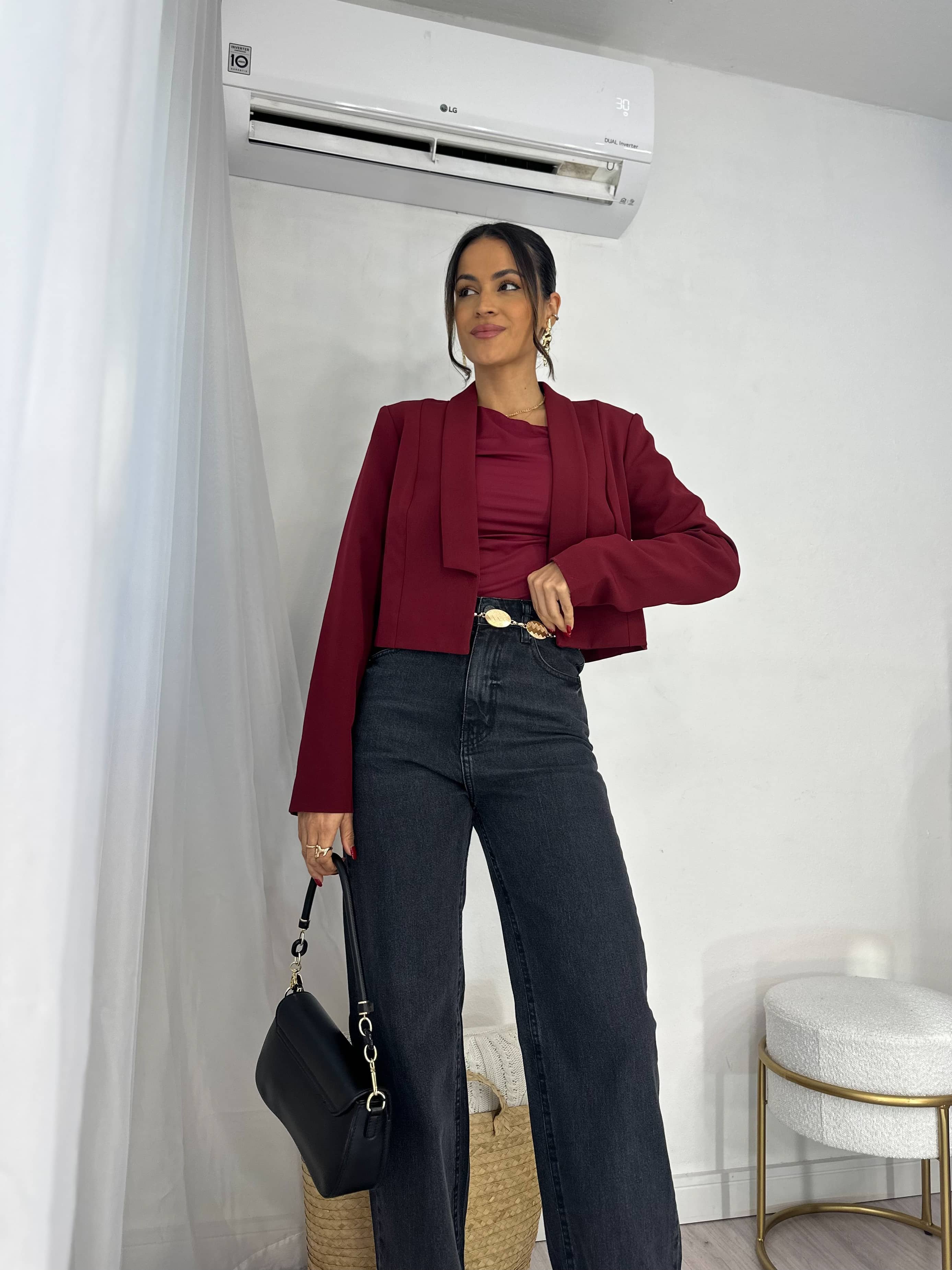 Blusa Ombro a Ombro Thaly Vinho