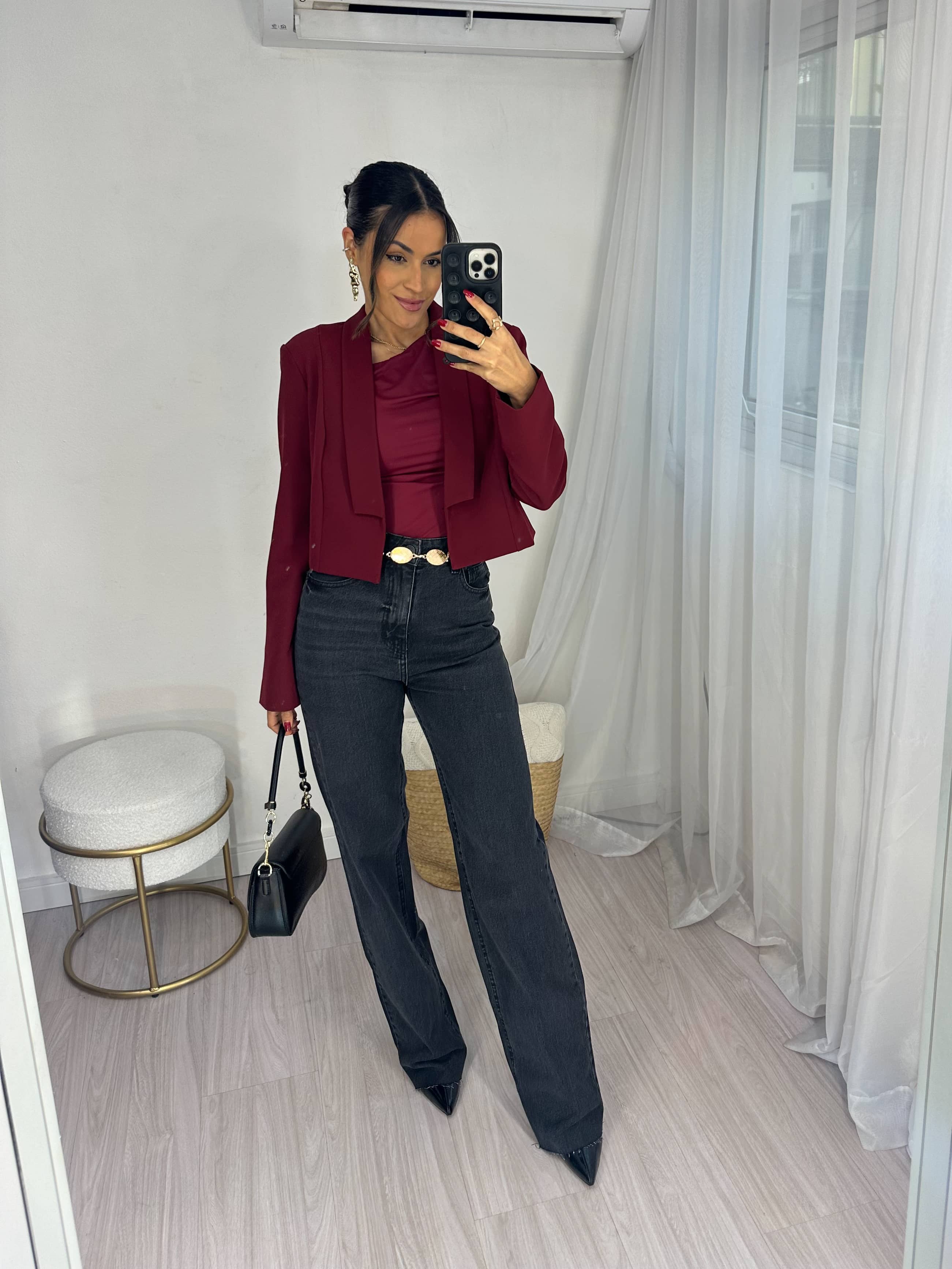 Blusa Ombro a Ombro Thaly Vinho