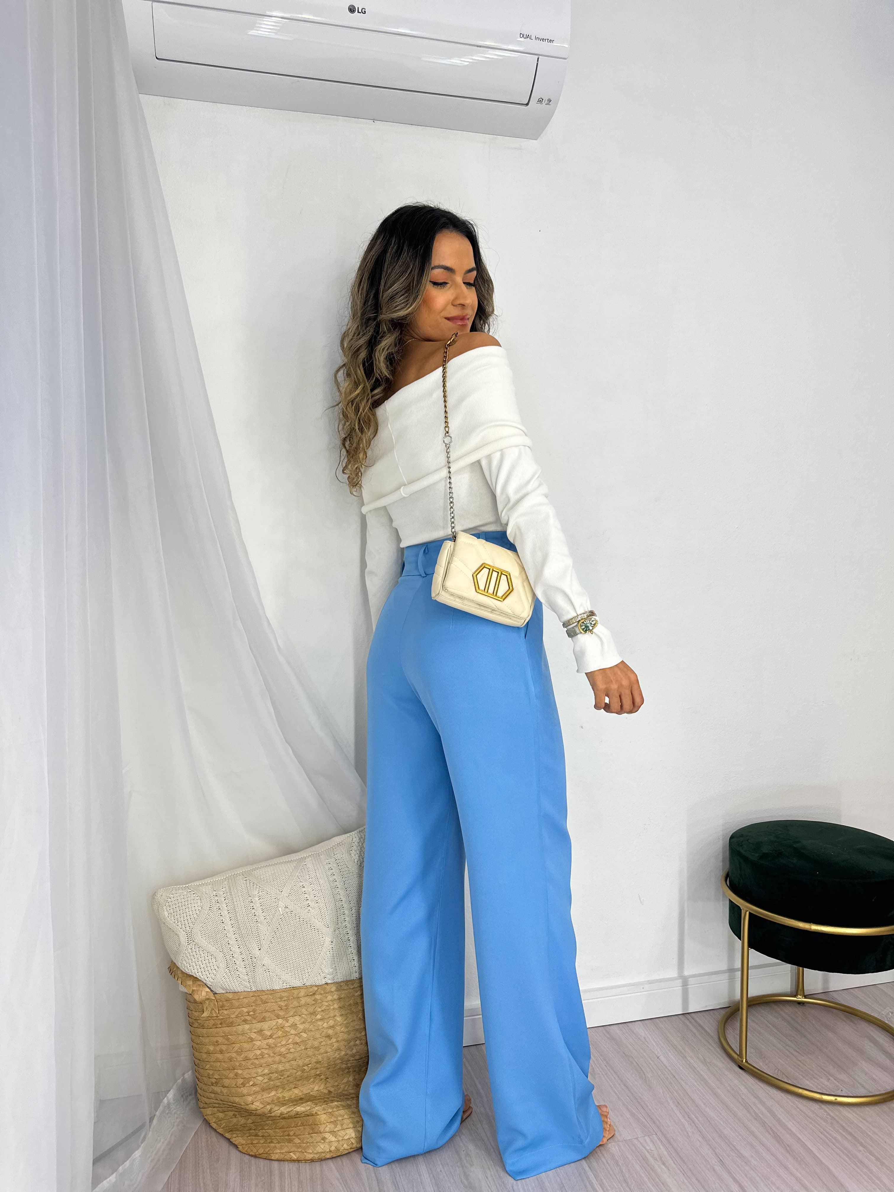 Calça Alfaiataria Tuty Baby Blue